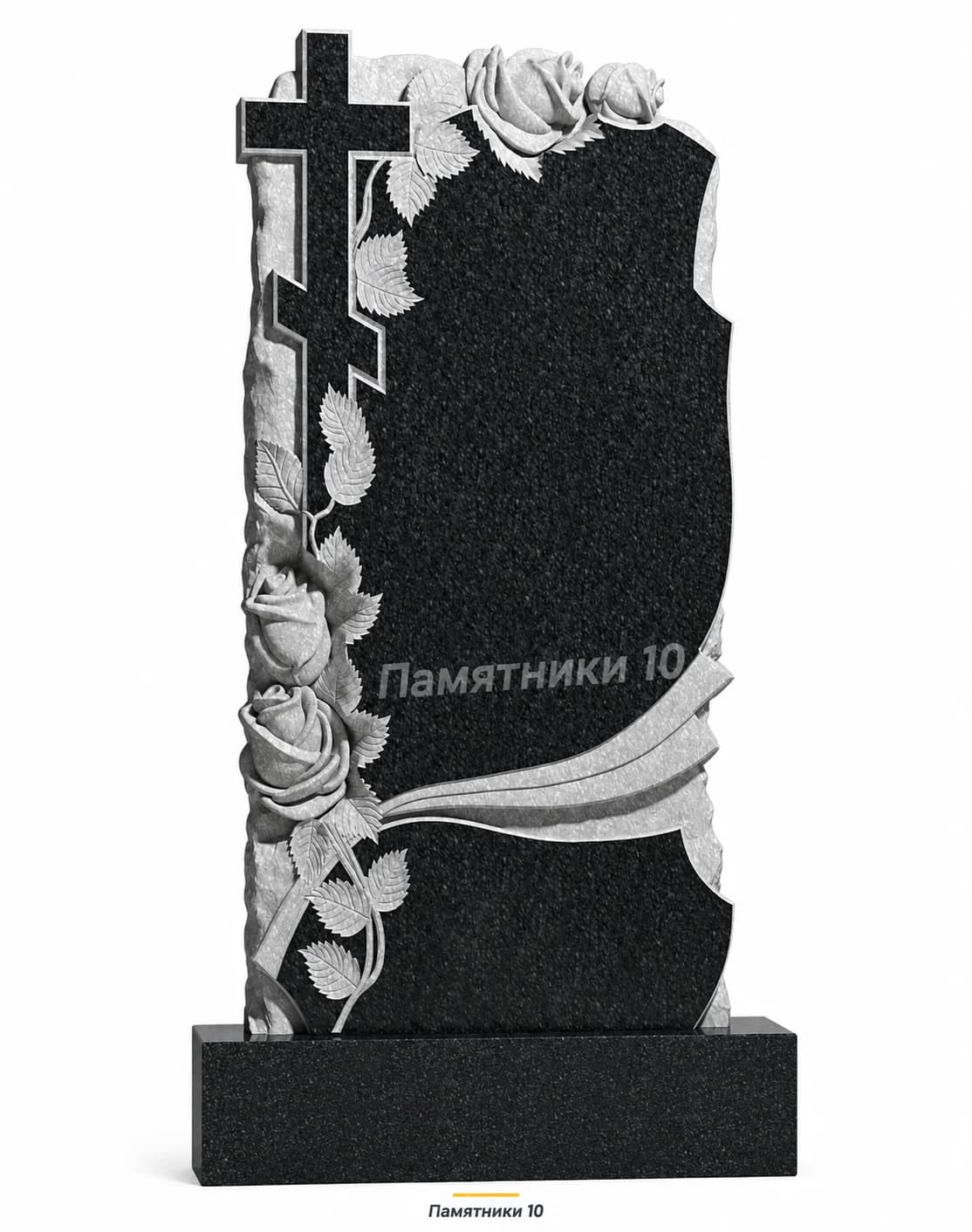 Памятник вертикальный резной РВ-107 из гранита